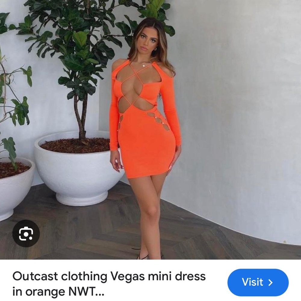 OUTCAST CLOTHING VEGAS MINI DRESS IN 🍊